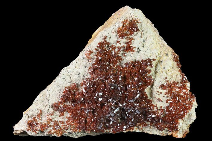 Ruby Red Vanadinite Crystals on Barite - Morocco #134708